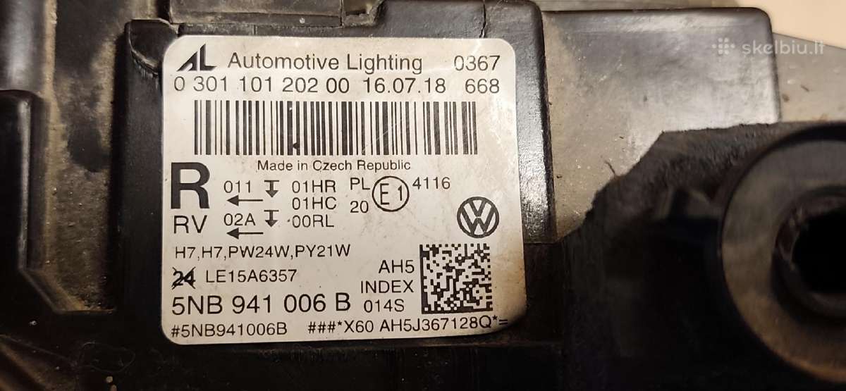 Volkswagen Tiguan priekinis žibintas - nuotraukos Nr. 2