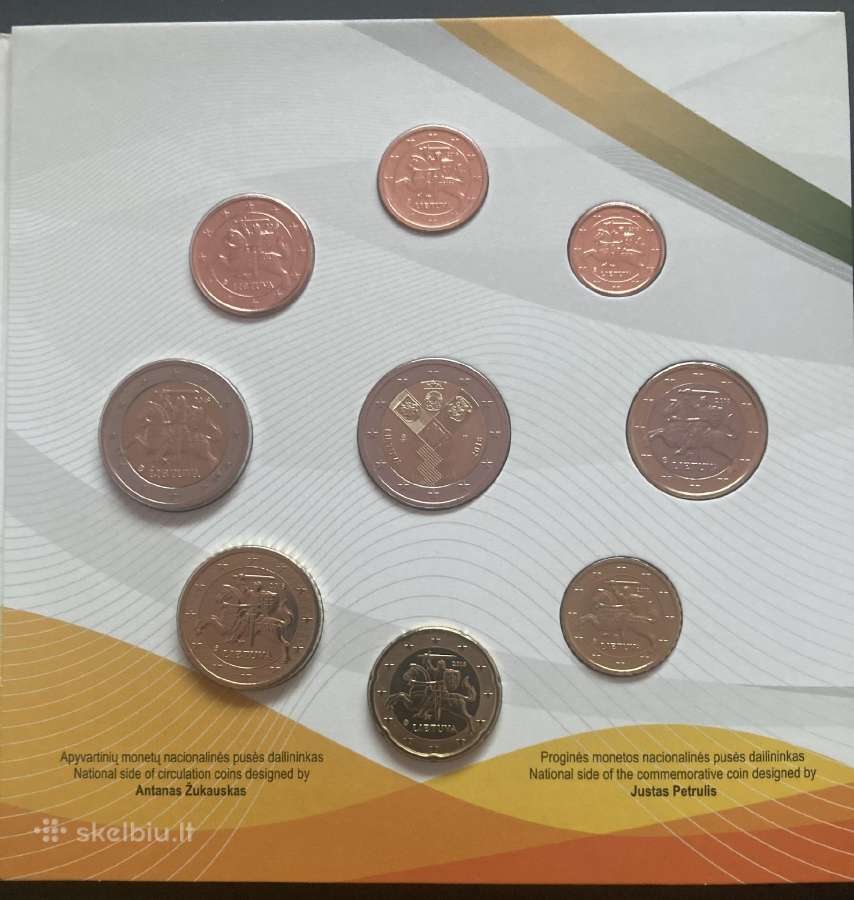 Lietuvos 2018 metų eurų monetų rinkinys - nuotraukos Nr. 2