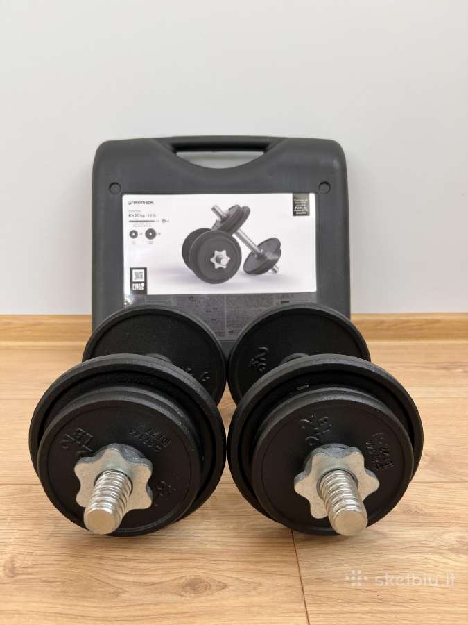 Hanteliai 2 x 10kg - nuotraukos Nr. 2