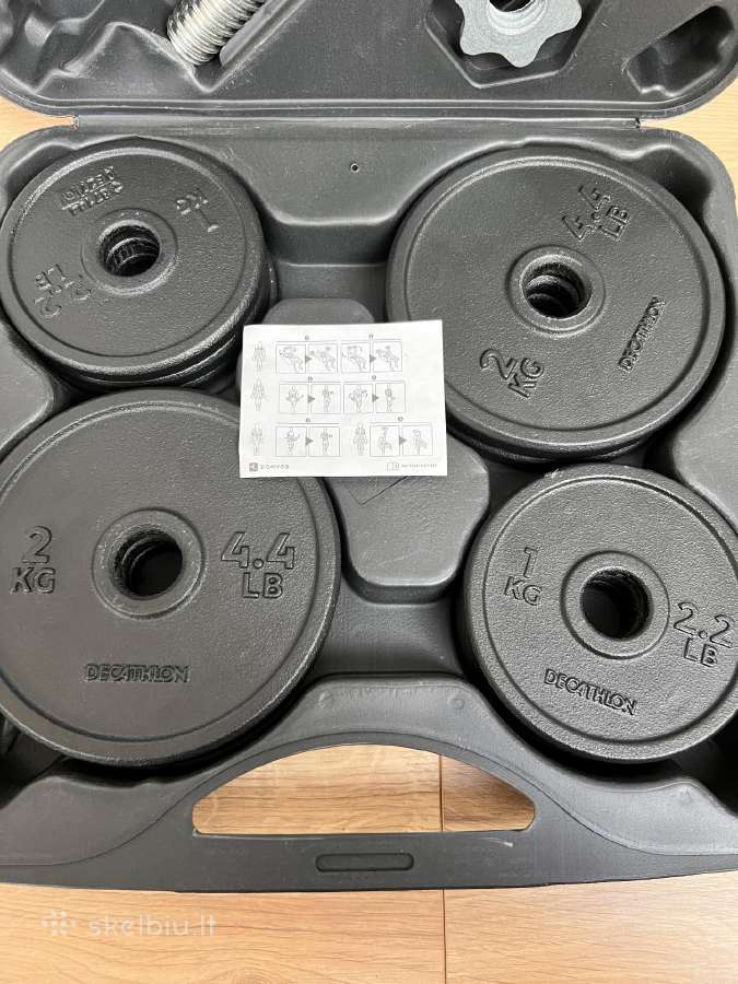Hanteliai 2 x 10kg - nuotraukos Nr. 6