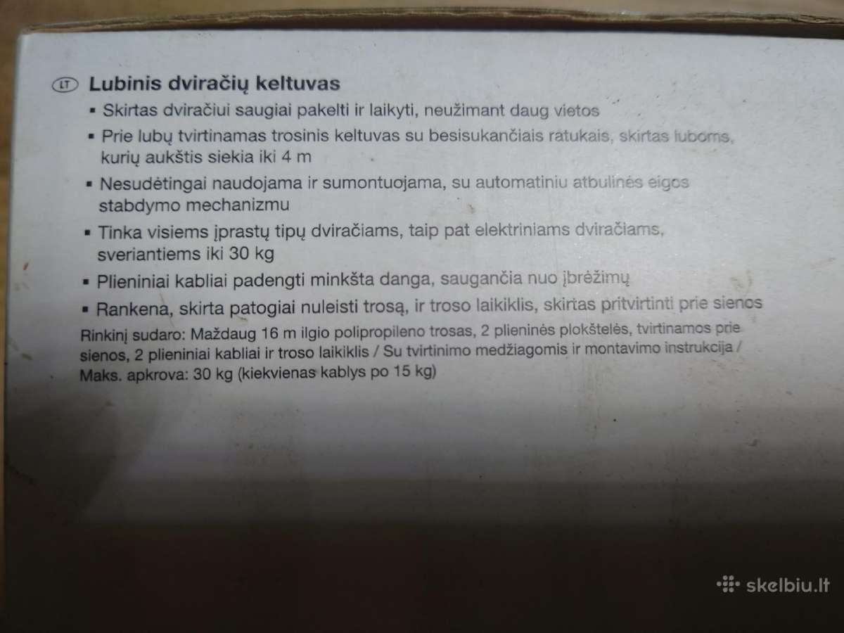 Laikiklis garaže dviračiui - nuotraukos Nr. 3