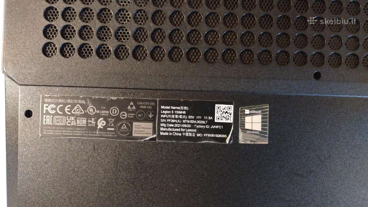 Parduoda žaidimų kompiuterį Lenovo Legion Rtx - nuotraukos Nr. 4