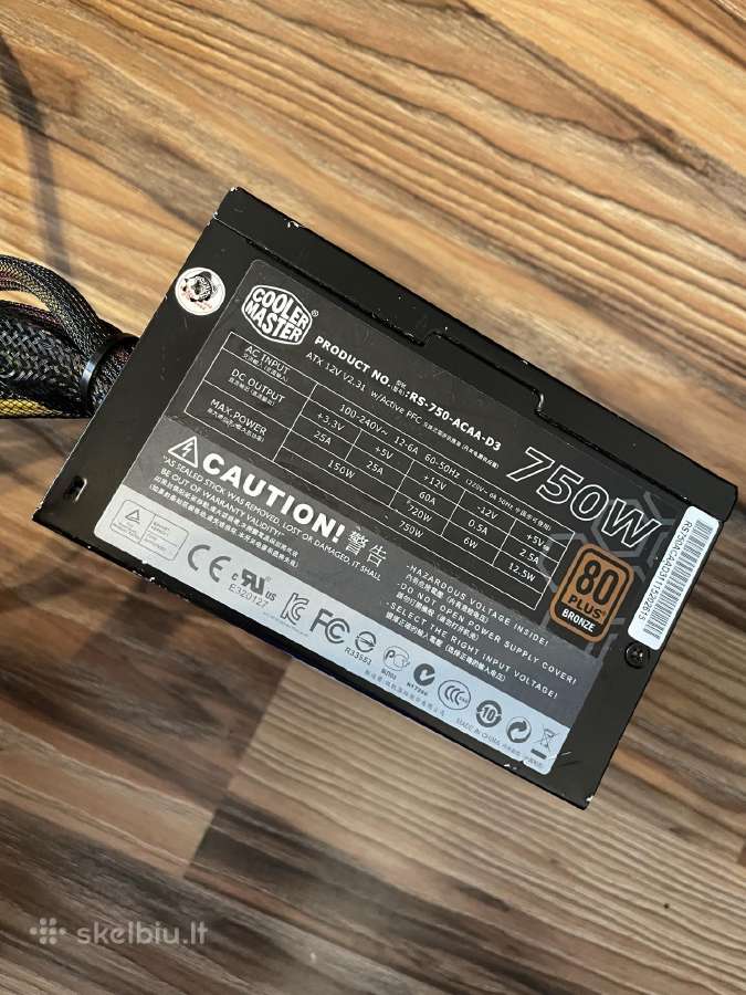 Cooler Master G750m maitinimo blokas - nuotraukos Nr. 2