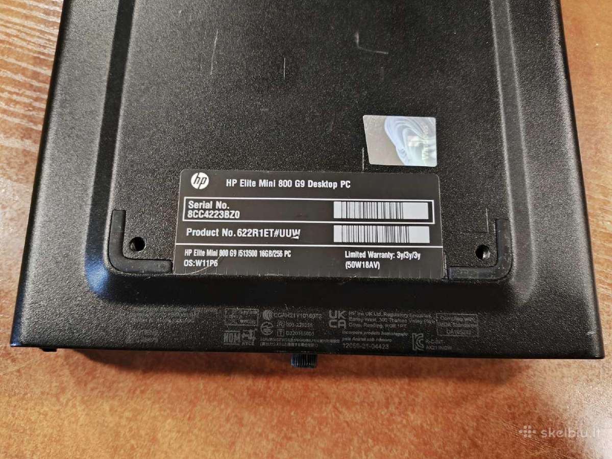 Elite Mini 800 G9 Sff i5-13500 16gb Ddr5 256gb Wif - nuotraukos Nr. 3