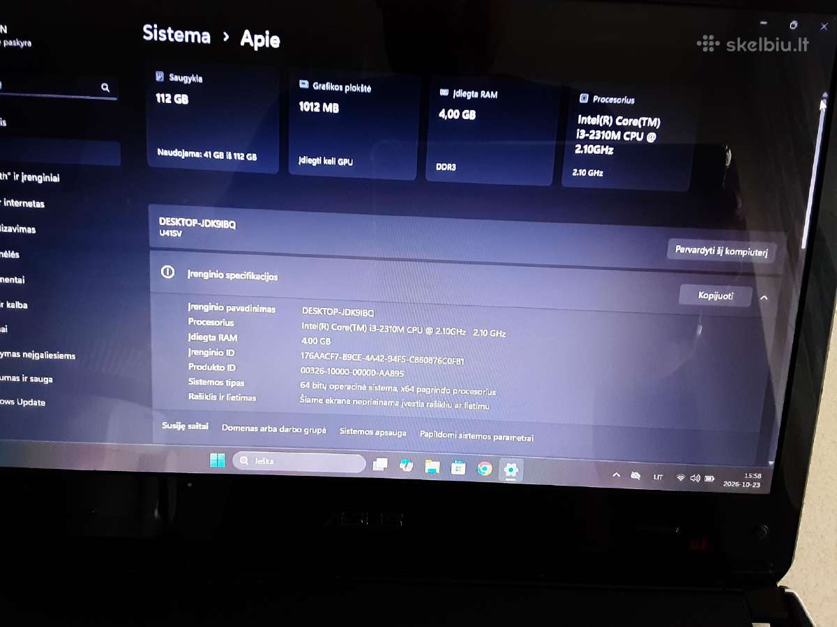 Asus U41s - nuotraukos Nr. 11