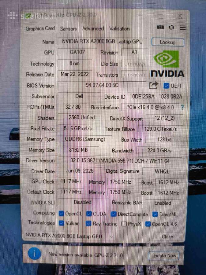 Precision 7670 i7-12850hx 32gb Rtx A2000 8gb A Gra - nuotraukos Nr. 6