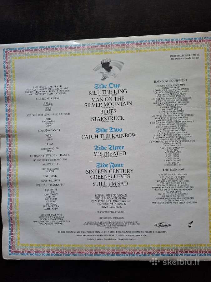 Rainbow 1977 "On Stage" 2 Lp - nuotraukos Nr. 3
