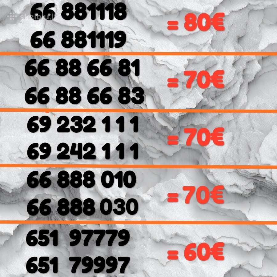 Gražus VIP numeris už 40€ 000 111 444 777 888 999 - nuotraukos Nr. 4
