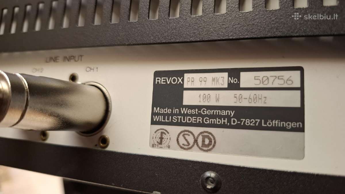 Magnetofonas evox Pr99 MkIII (High Speed, 2-track) - nuotraukos Nr. 12