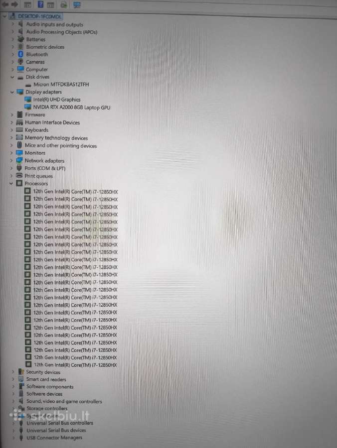 P16 240hz i7-12850hx 32gb 512gb A2000 8gb 7% - nuotraukos Nr. 5
