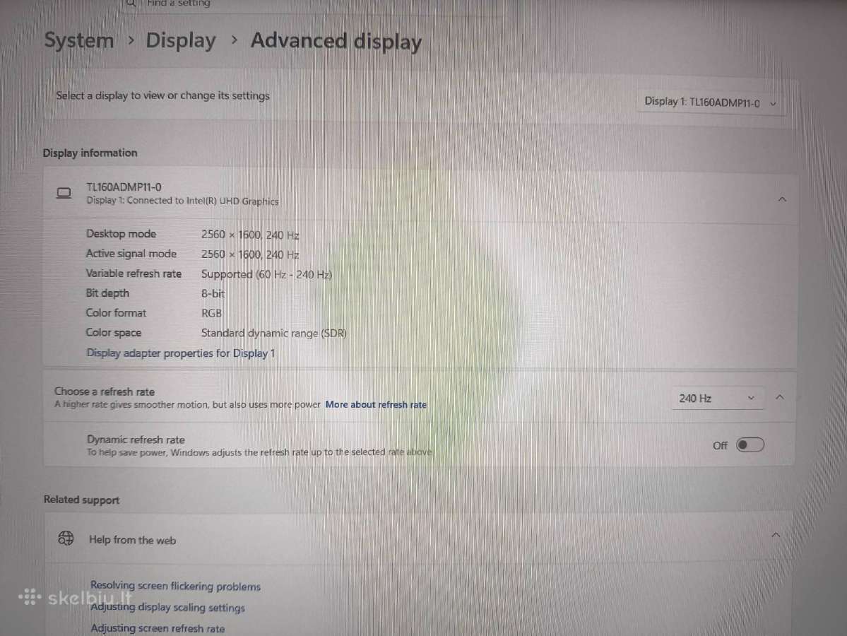 P16 240hz i7-12850hx 32gb 512gb A2000 8gb 7% - nuotraukos Nr. 6