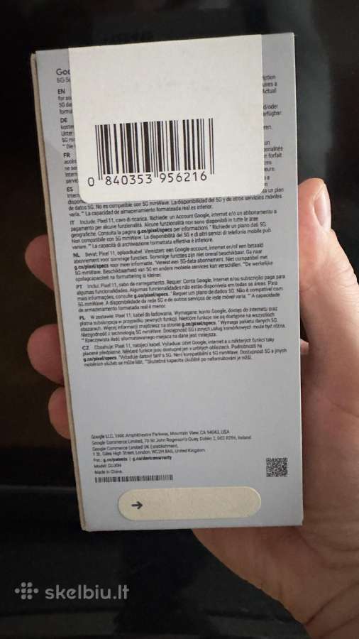 Naujas Google Pixel 11 pilkas. 12/256gb - nuotraukos Nr. 2