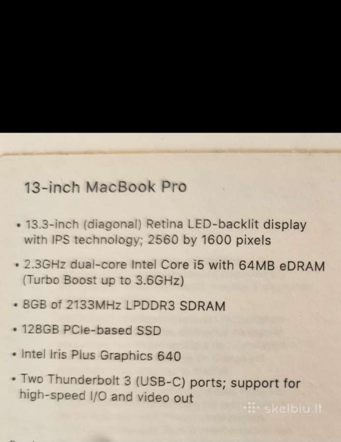 MacBook pro 13" 2017 - nuotraukos Nr. 6