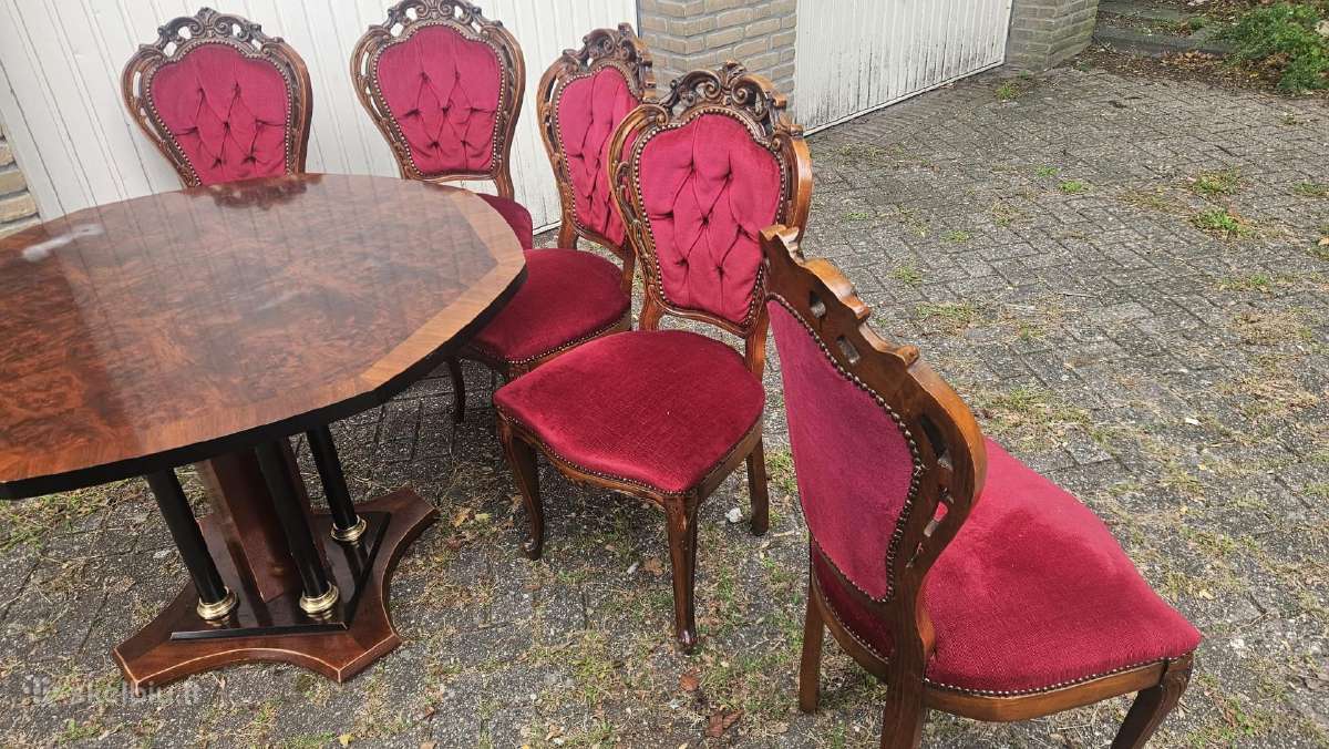 5 vietu valgomojo komplektas, stalas + 5 kedes. - nuotraukos Nr. 5