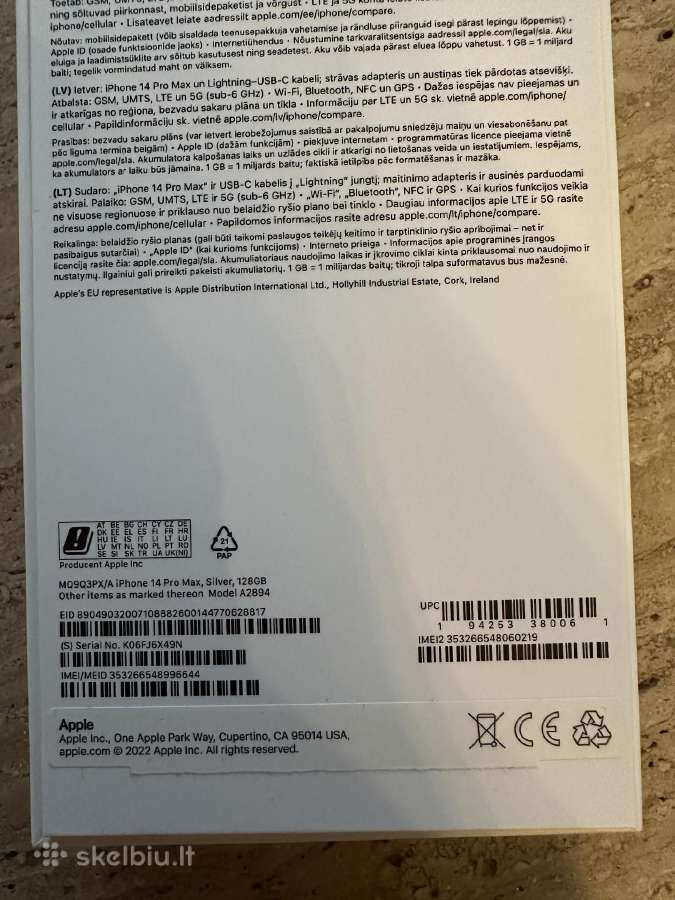 Apple iPhone 14 Pro Max 128gb Silver - nuotraukos Nr. 8
