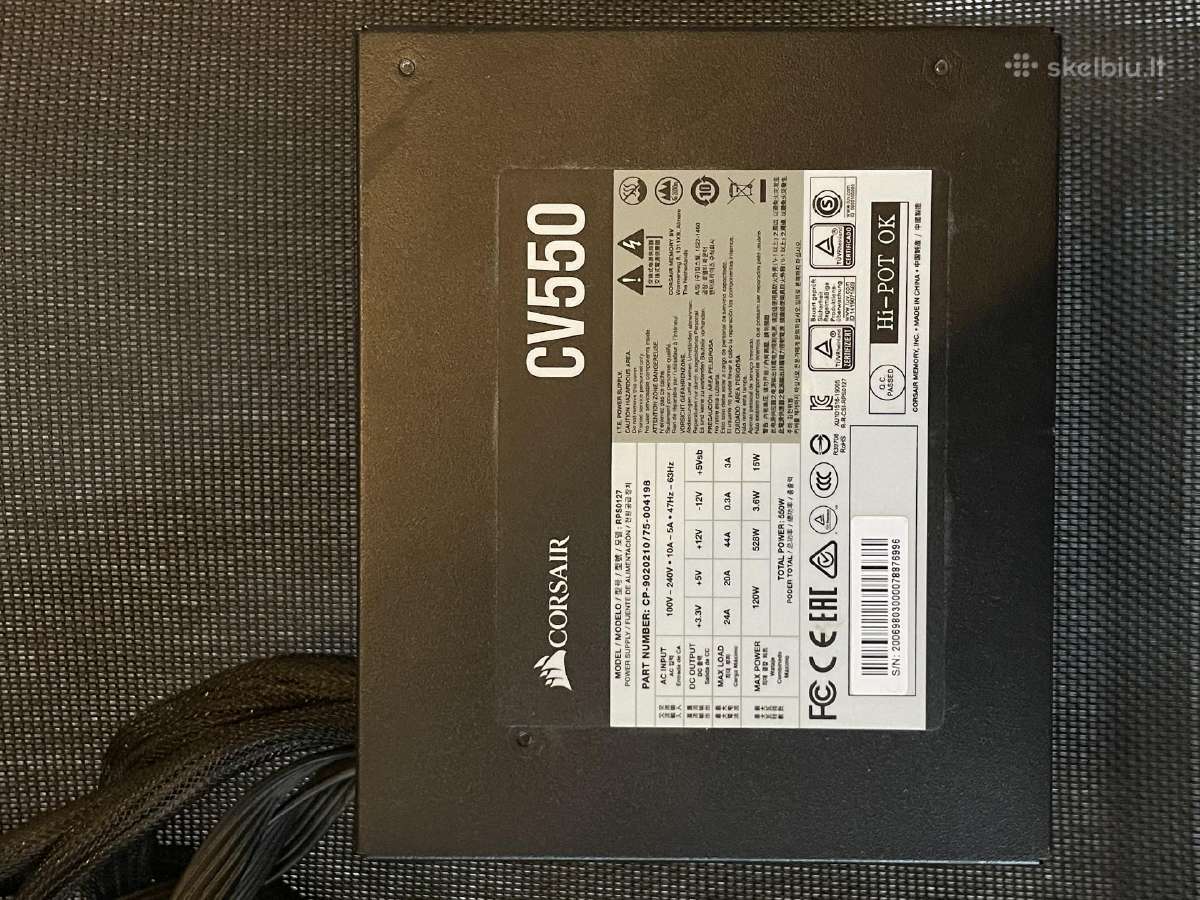 Corsair cv550 Maitinimo Blokas - nuotraukos Nr. 4