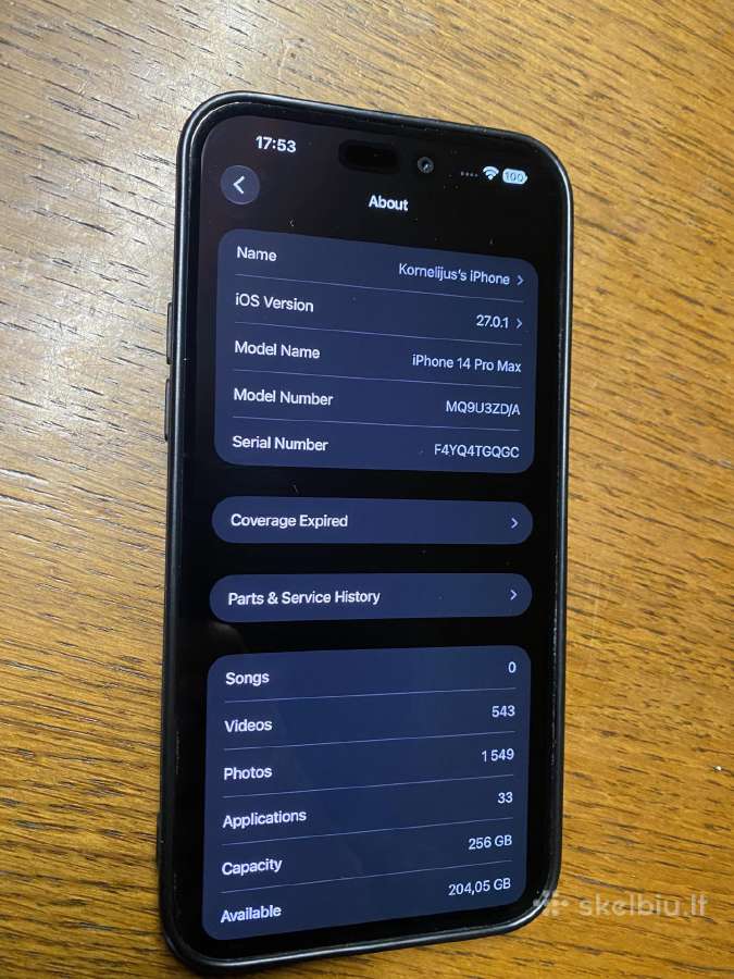 iPhone 14 pro max 256gb 100% baterija - nuotraukos Nr. 10