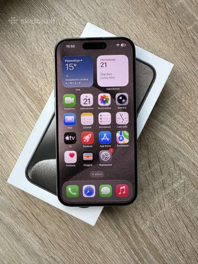 Apple iPhone 15 Pro 128gb Natural Titanium - nuotraukos Nr. 2