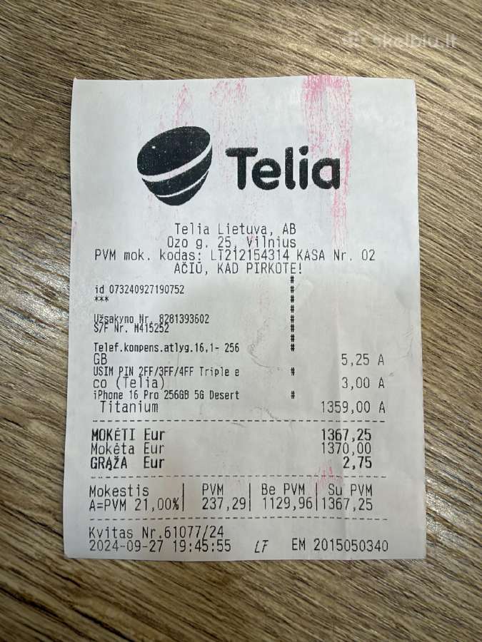 iPhone 16 pro 256gb - nuotraukos Nr. 9