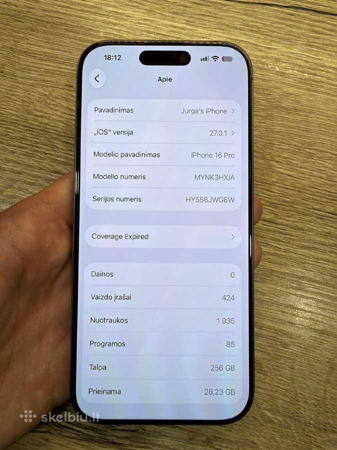 iPhone 16 pro 256gb - nuotraukos Nr. 6