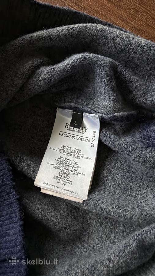 Replay Wool & Alpaca Hybrid Half-zip – megztinis s - nuotraukos Nr. 3