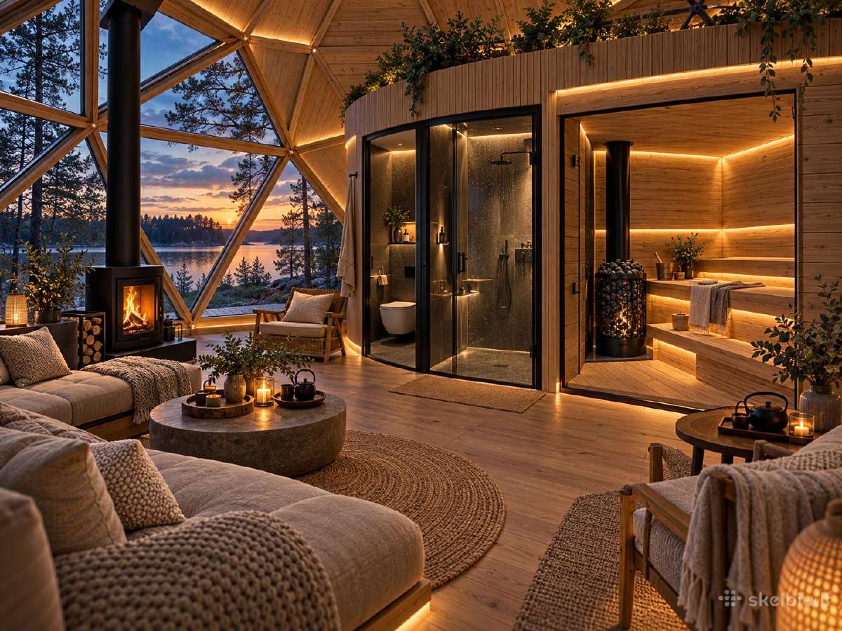 50m2 +Loftas Glamping Namelis, Visų sezonų kupolas - nuotraukos Nr. 25
