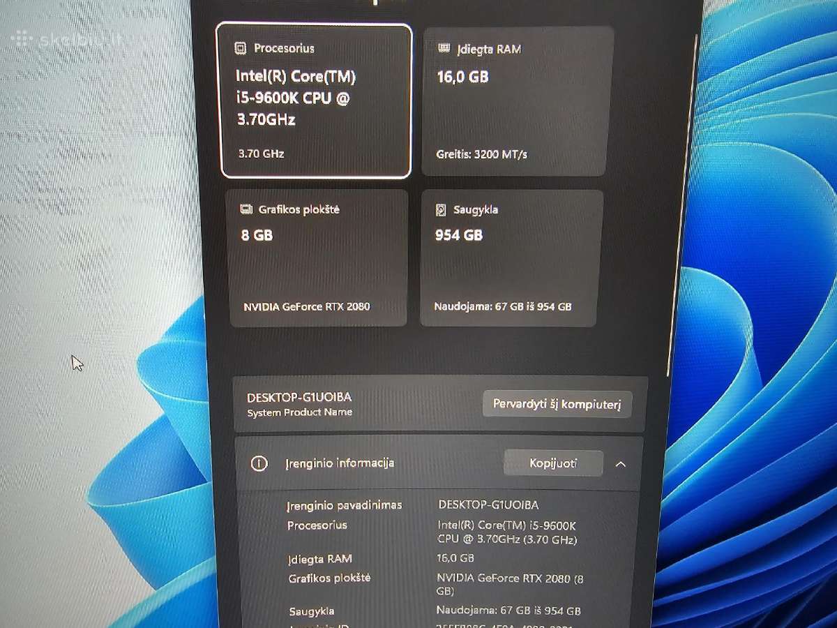 Asus platformos stacionarus kompiuteris - nuotraukos Nr. 6