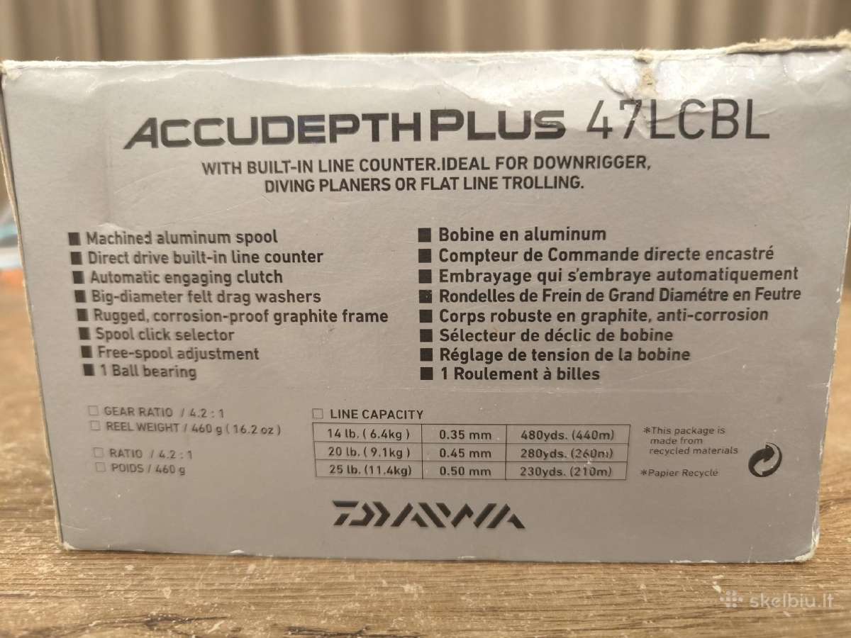 Ritė velkiavimui Daiwa Accudepth Plus 47lcbl - nuotraukos Nr. 7