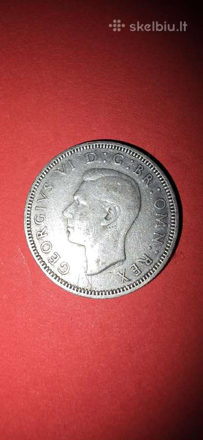 D.britanija 1 šilingas 1940,sidabras 0,500. - nuotraukos Nr. 2