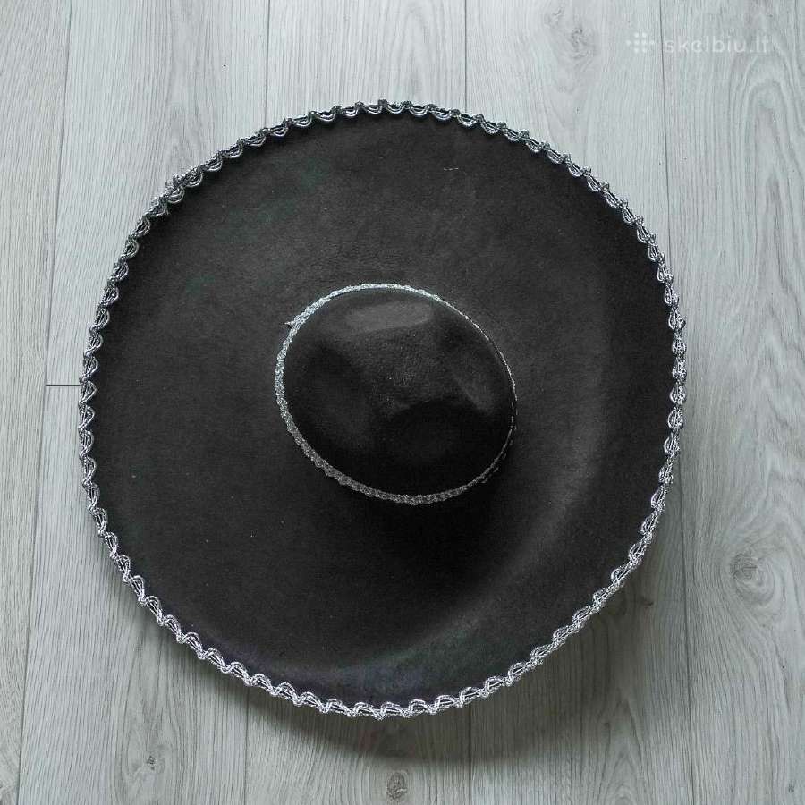 Juodas Karnavalinis Sombrero - nuotraukos Nr. 2
