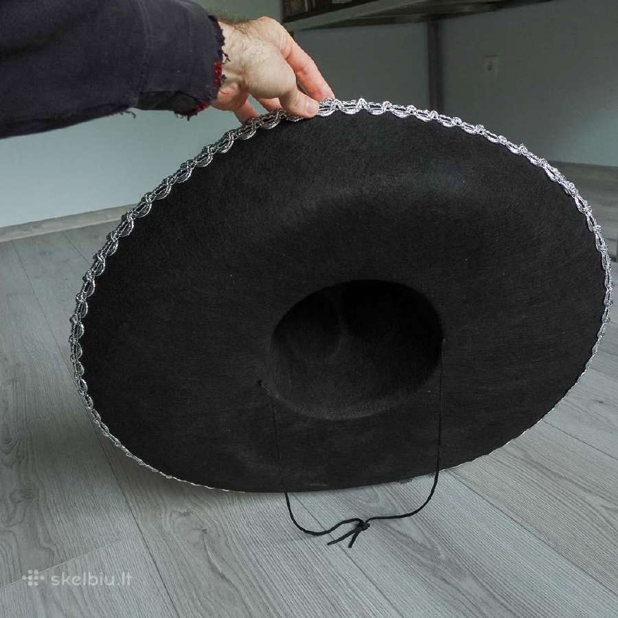 Juodas Karnavalinis Sombrero - nuotraukos Nr. 3