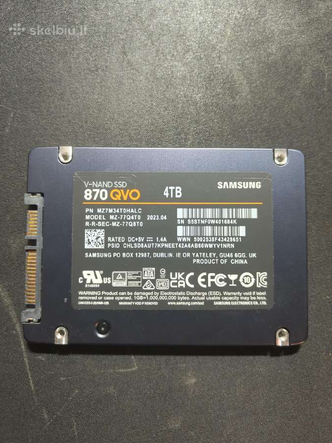 Samsung 870 qvo Sata SSD 4 TB - nuotraukos Nr. 2