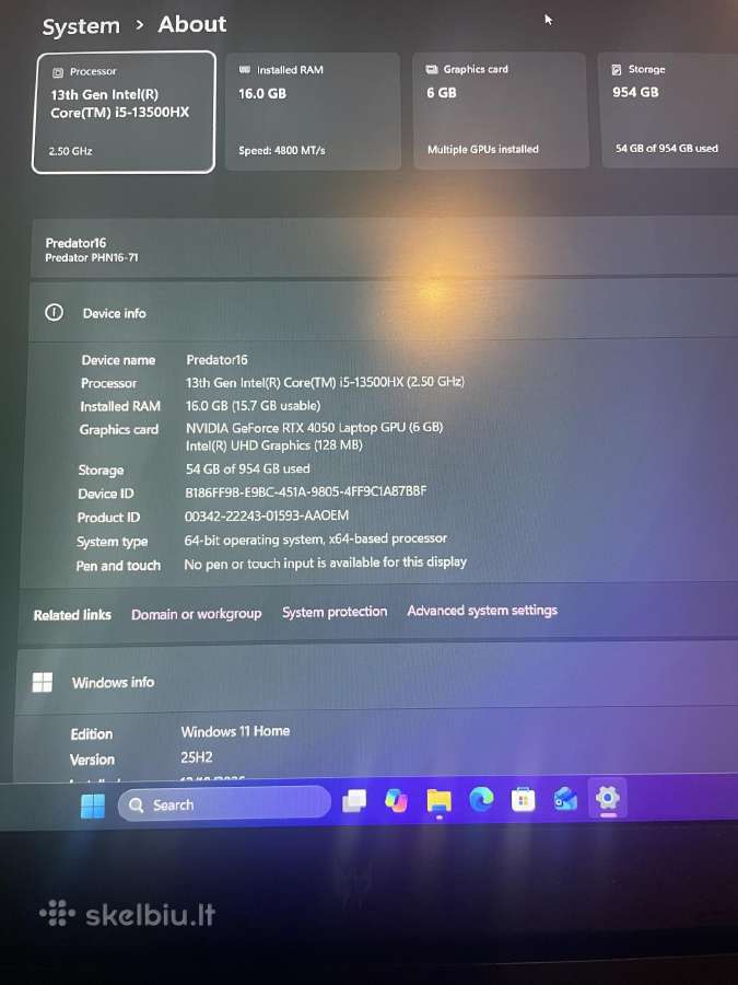 Acer predator neo 16 - nuotraukos Nr. 4