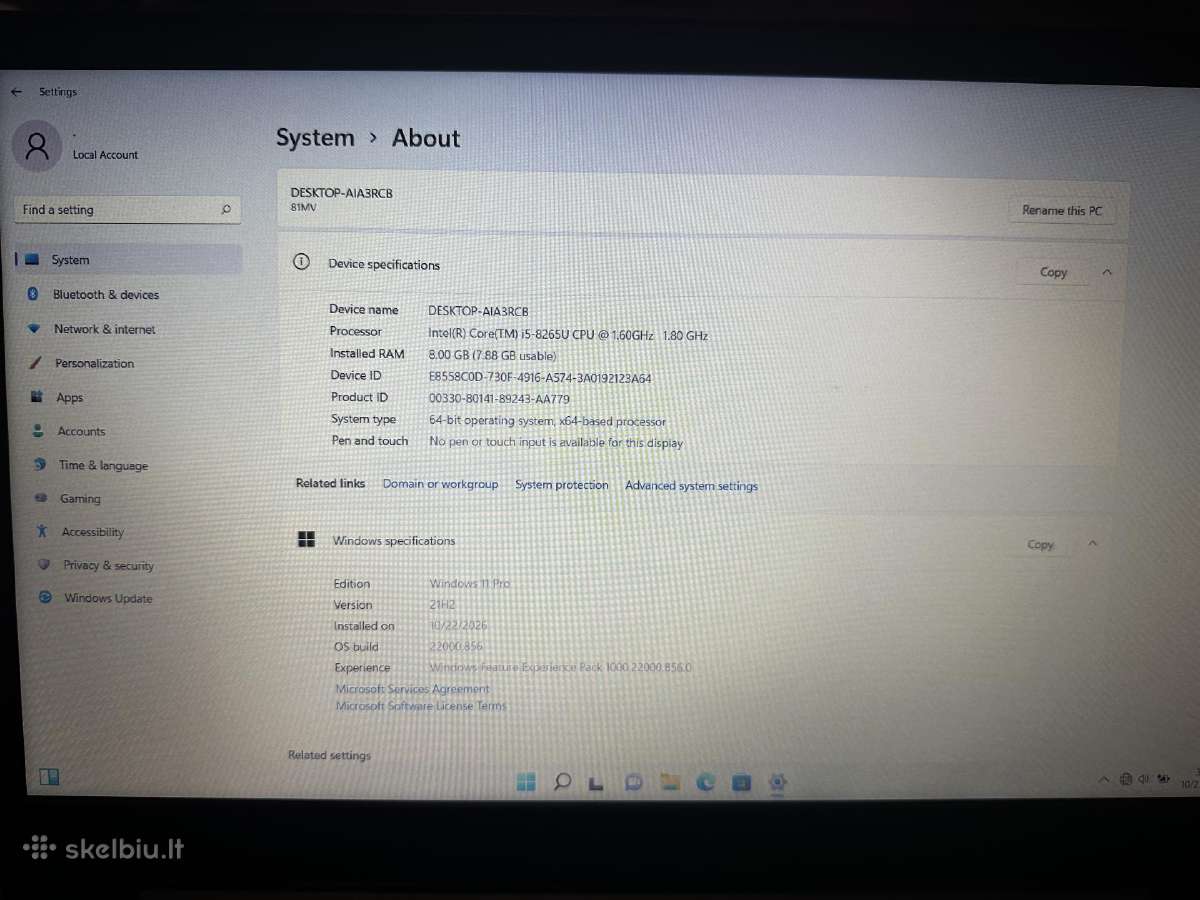 Lenovo Ideapad S145-15iwl - nuotraukos Nr. 8