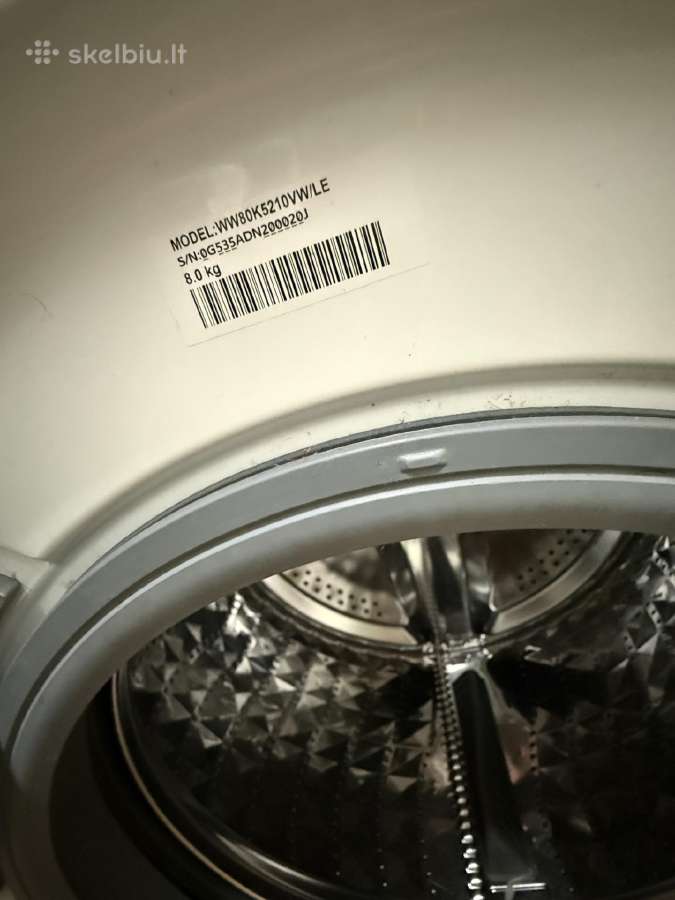 Skalbimo mašina “samsung 8kg - nuotraukos Nr. 3