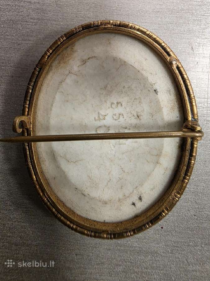 Vintage natūrali kriauklė ir porcelisno sagės - nuotraukos Nr. 17