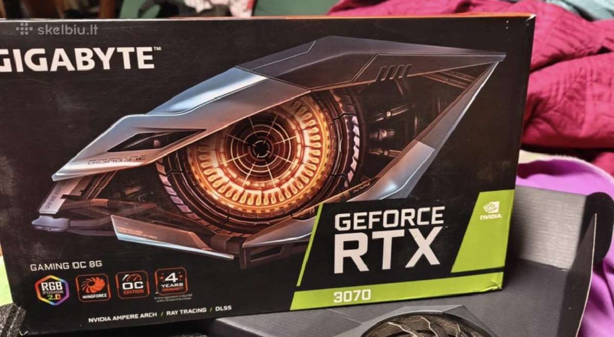 Parduodu Gigabyte Geforce Rtx 3070 8gb - nuotraukos Nr. 3