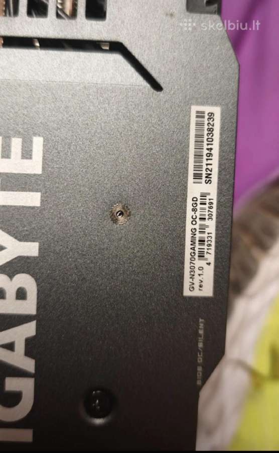 Parduodu Gigabyte Geforce Rtx 3070 8gb - nuotraukos Nr. 5