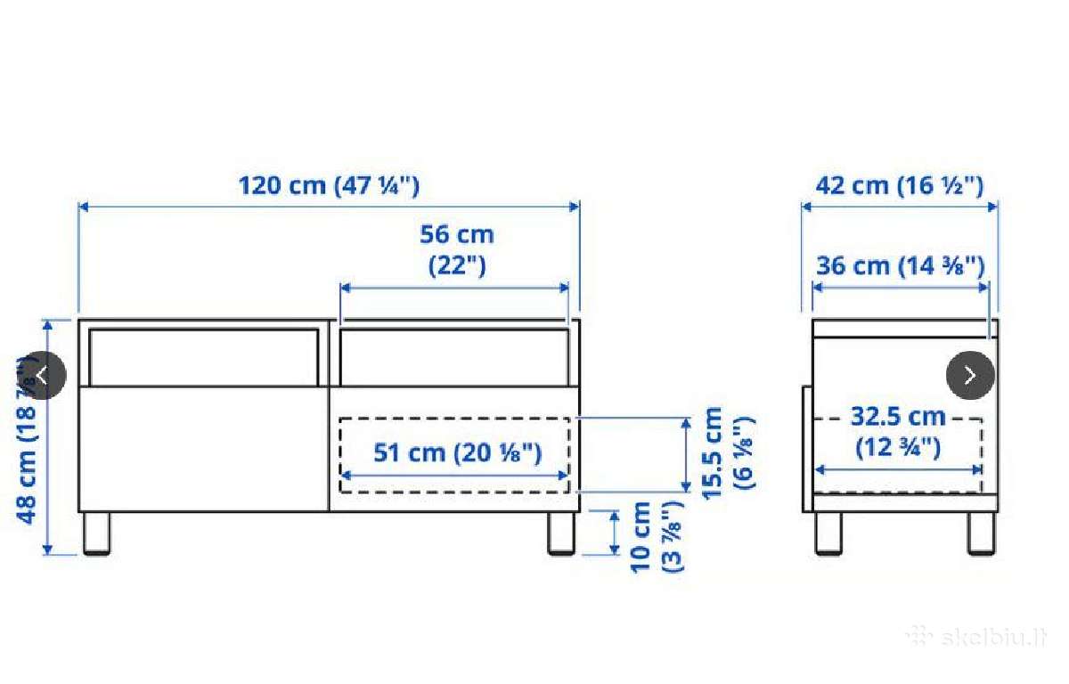 Ikea Besta TV staliukas - nuotraukos Nr. 9