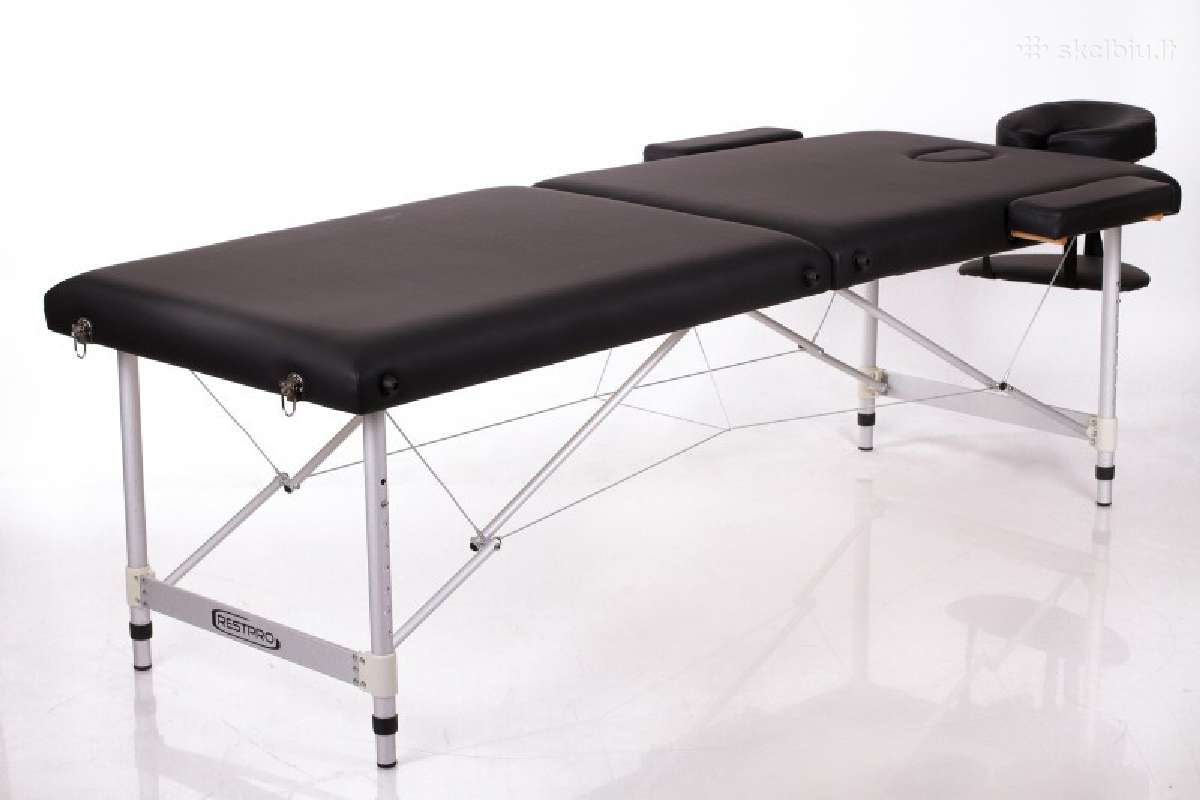 Sulankstomas masažo stalas Restpro® Alu 2 (L) Blac - nuotraukos Nr. 2