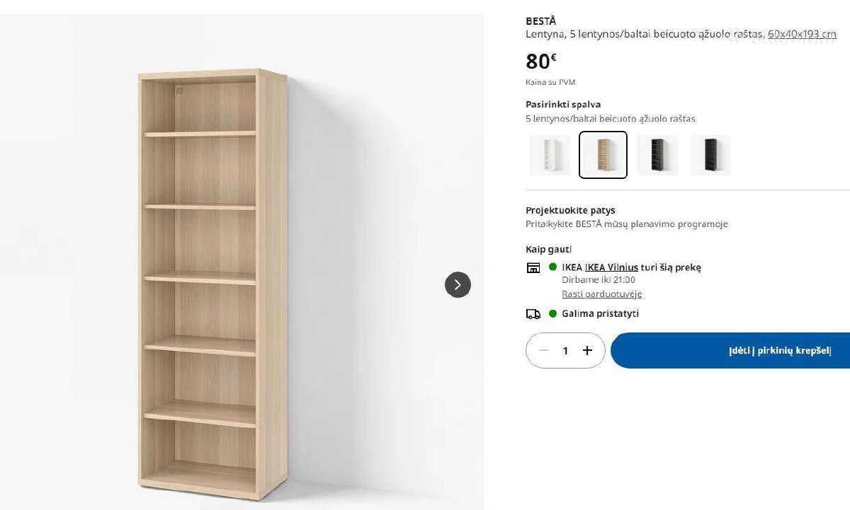 Ikea Besta lentyna - nuotraukos Nr. 10