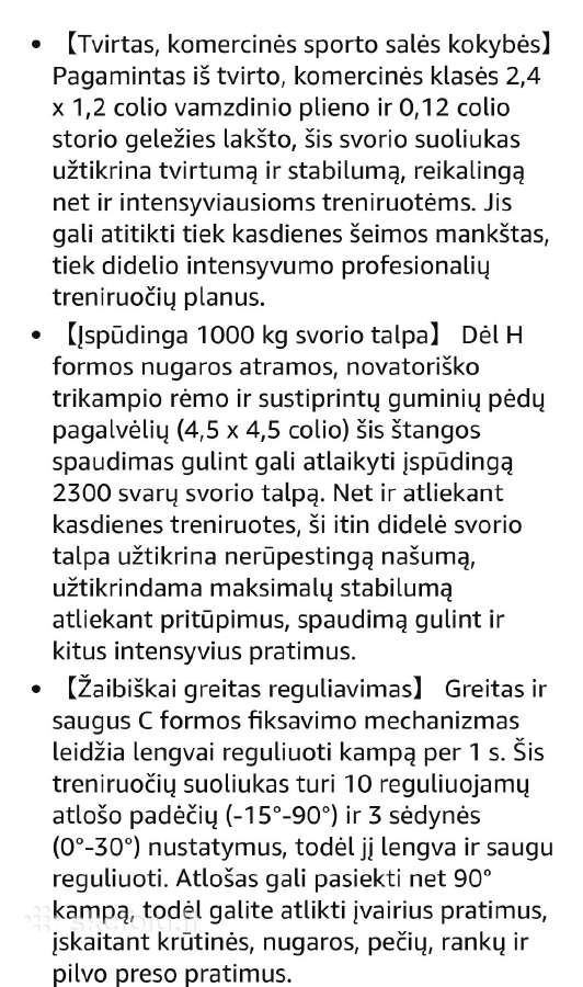 Komercinis treniruočių suoliukas - nuotraukos Nr. 8