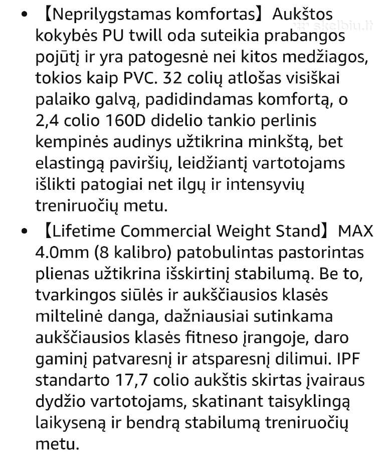Komercinis treniruočių suoliukas - nuotraukos Nr. 9