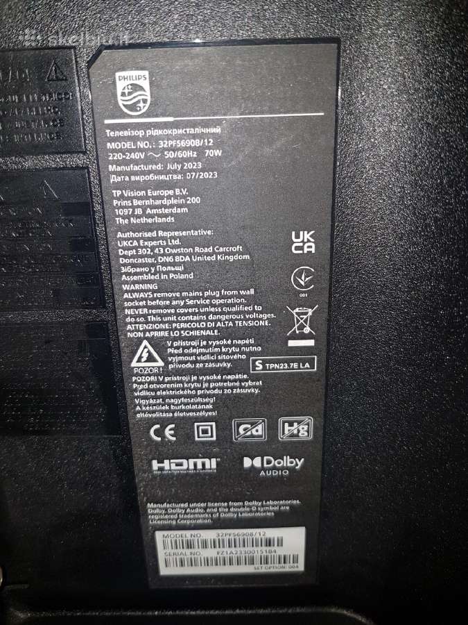 LED „Full HD Ambilight“ televizorius 32pfs6908/12 - nuotraukos Nr. 4