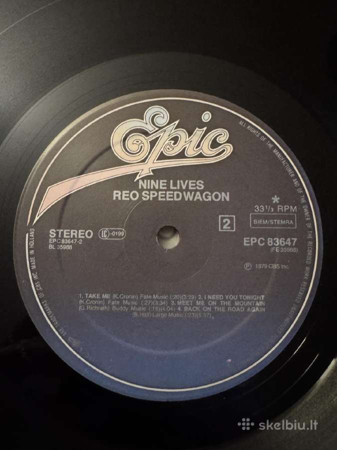 Reo Speedwagon – Nine Lives 1979 Lp vinyl - nuotraukos Nr. 9