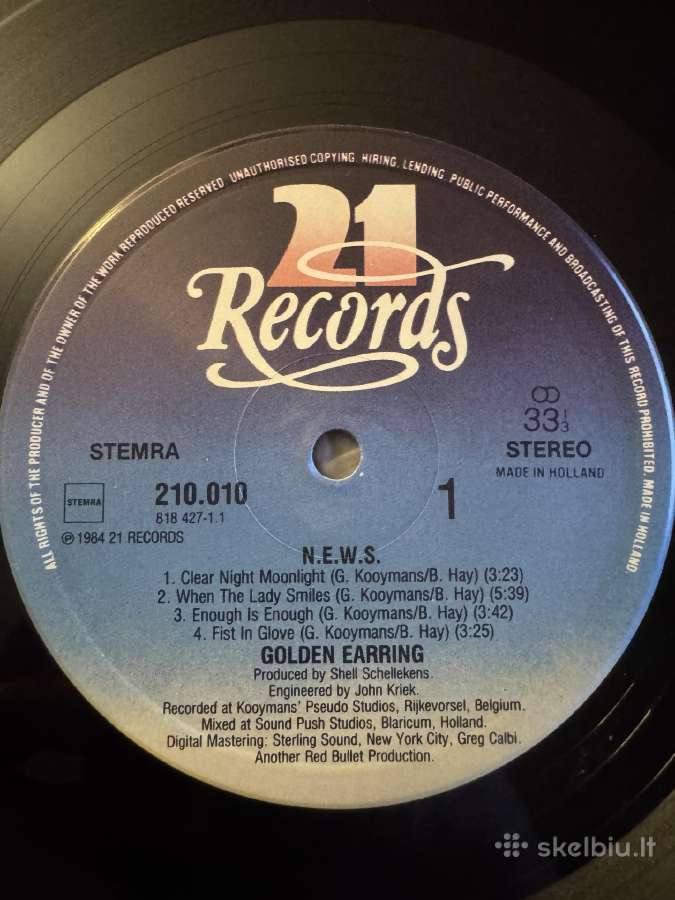 Golden Earring – N.e.w.s. 1984 Lp vinyl - nuotraukos Nr. 6