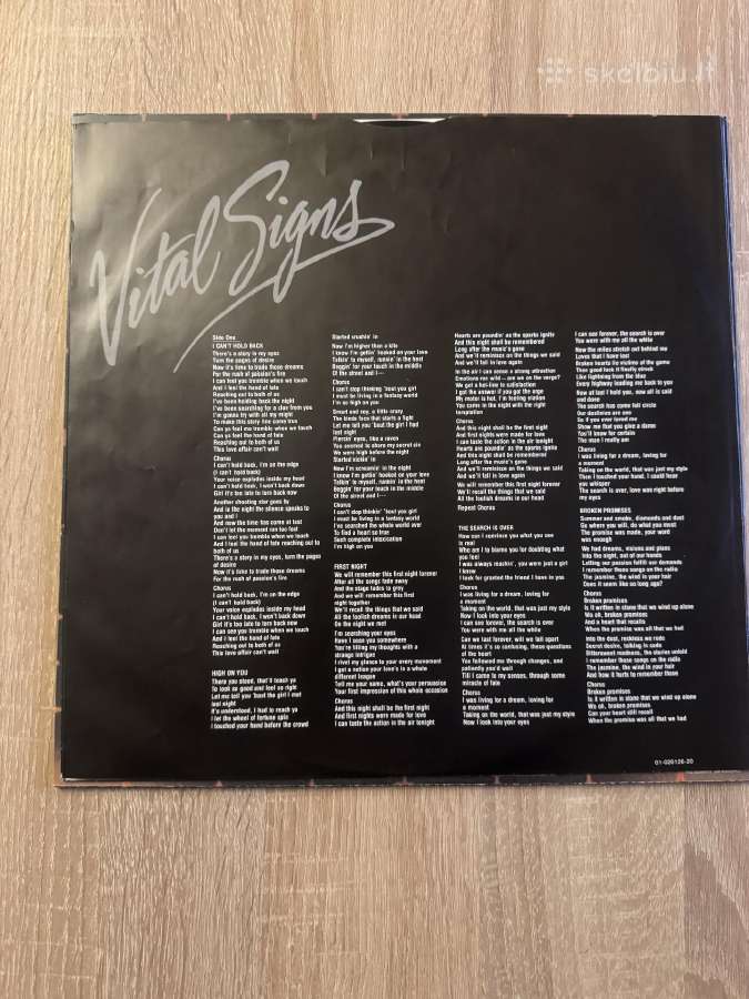 Survivor – Vital Signs 1984 Lp vinyl - nuotraukos Nr. 4