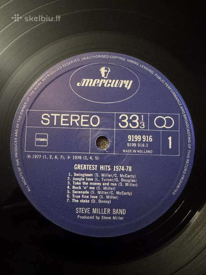 Steve Miller Band – Greatest Hits 1974-78 Lp vinyl - nuotraukos Nr. 6