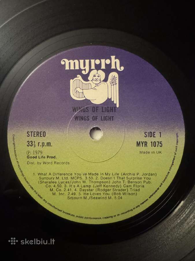 Wings Of Light 1979 Lp vinyl - nuotraukos Nr. 7