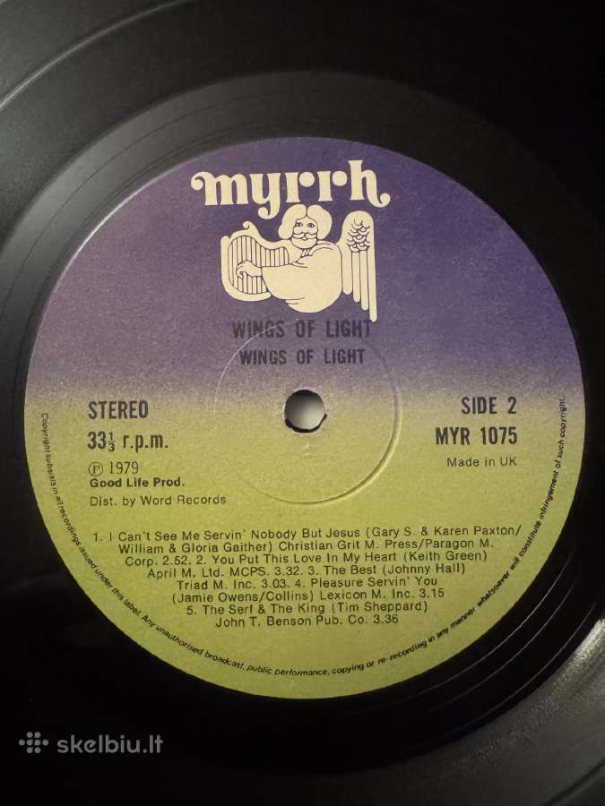 Wings Of Light 1979 Lp vinyl - nuotraukos Nr. 9